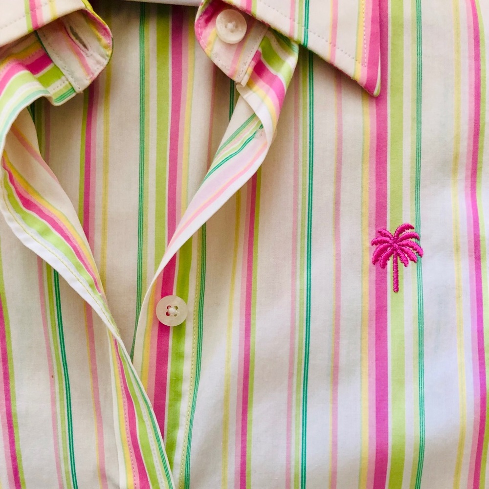 Lily Pulitzer Colorful Stripe Buttondown Shirt - image 1